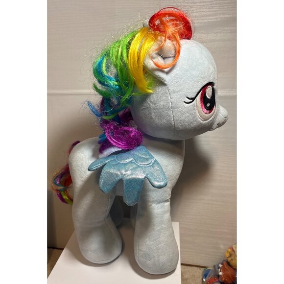 Build A Bear My Little Pony Rainbow Dash Plush Toy Colorful Cape Blue - Picture 10 of 16